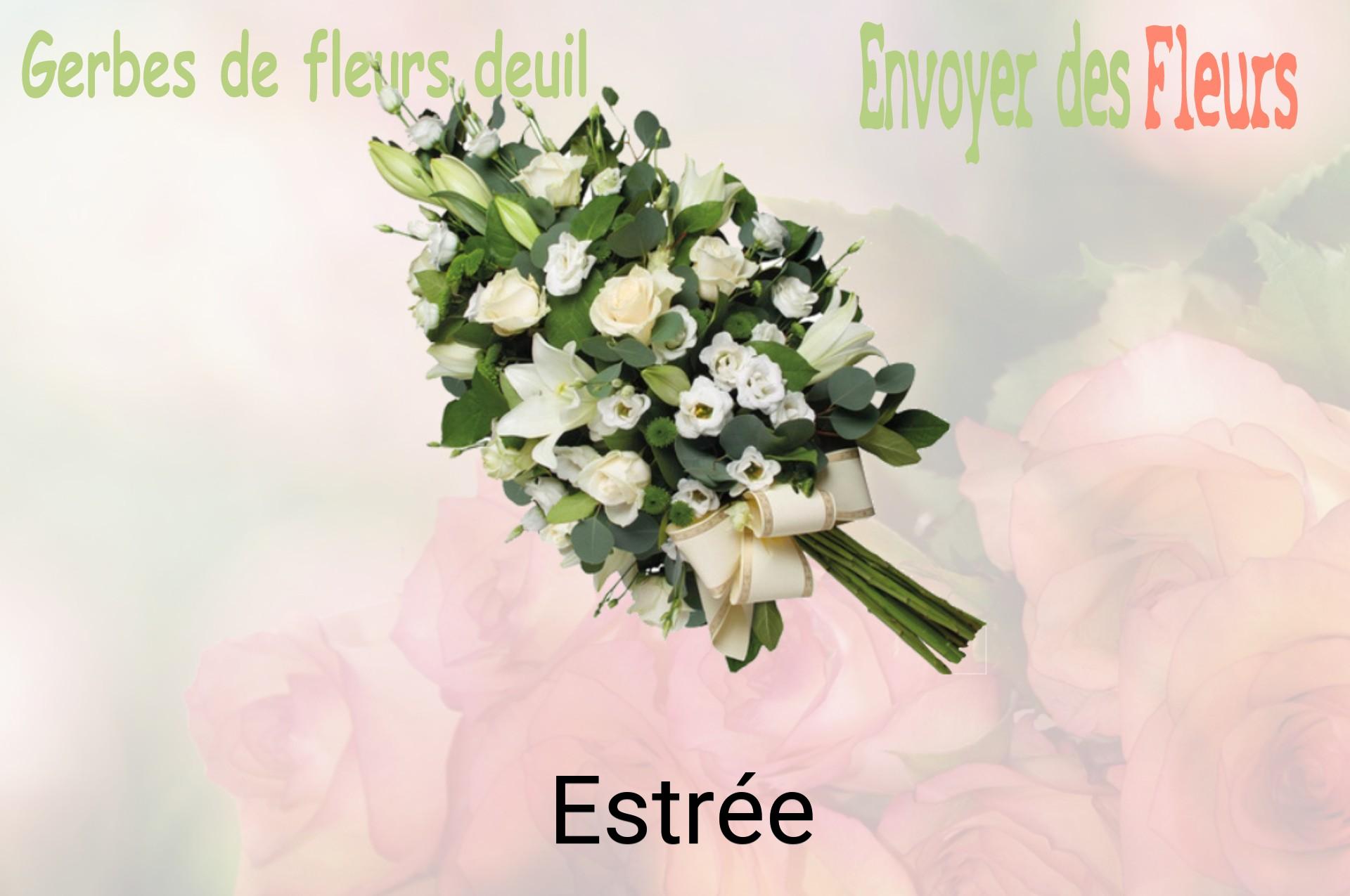 Gerbe de fleurs de deuil livrée à Estrée